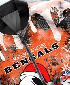 Cincinnati Bengals Snoopy Dabbing The Peanuts Christmas Bomber Jacket 5
