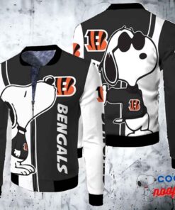 Cincinnati Bengals Snoopy Lover 3D Printed Fleece Bomber Jacket 1