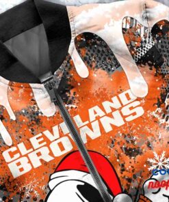 Cleveland Browns Snoopy Dabbing The Peanuts Christmas Bomber Jacket 5