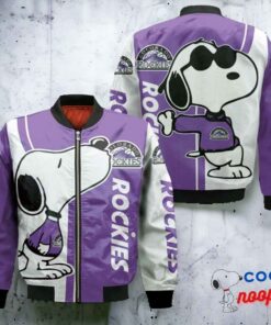 Colorado Rockies Snoopy Lover 3D Printed Bomber Jacket 1