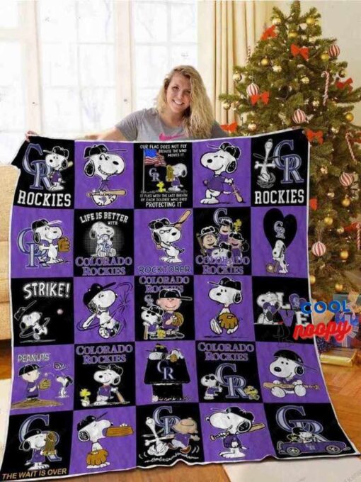 Colorado Rockies Snoopy Quilt Blanket 1