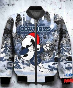 Dallas Cowboys Snoopy Dabbing The Peanuts Christmas Bomber Jacket 2