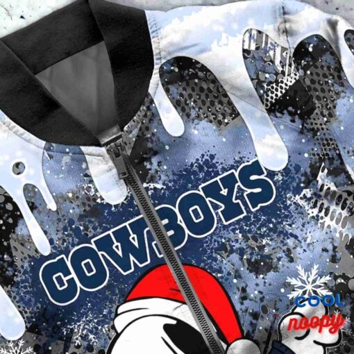 Dallas Cowboys Snoopy Dabbing The Peanuts Christmas Bomber Jacket 5
