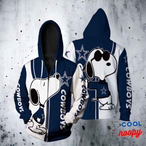 Dallas Cowboys Snoopy Lover Zip Hoodie 1