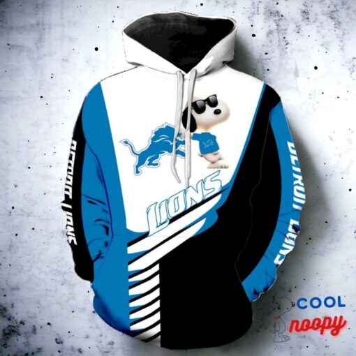Detroit Lions Snoopy All Over Hoodie 2