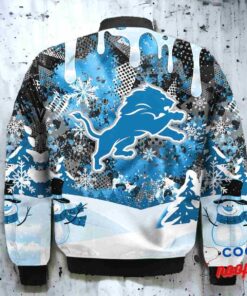 Detroit Lions Snoopy Dabbing The Peanuts Christmas Bomber Jacket 3