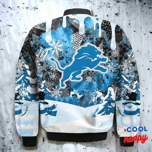 Detroit Lions Snoopy Dabbing The Peanuts Christmas Bomber Jacket 3