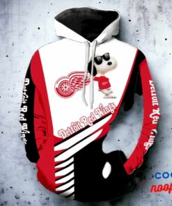 Detroit Red Wings Snoopy All Over Hoodie 2