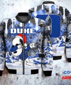 Duke Blue Devils Snoopy Dabbing The Peanuts Christmas Bomber Jacket 1