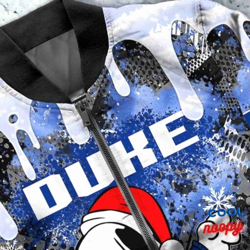 Duke Blue Devils Snoopy Dabbing The Peanuts Christmas Bomber Jacket 5