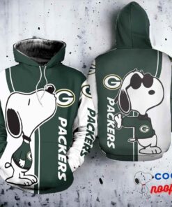 Green Bay Packers Snoopy Lover Hoodie 2