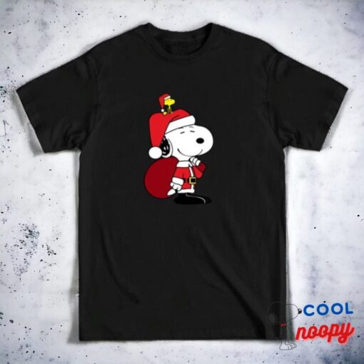 Happy Snoopy Santa Claus T Shirt 1