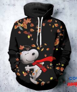 Hello Fall Autumn Leaf Snoopy 3D All Over Printed Shirt Hoodie 2