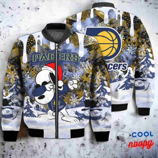 Indiana Pacers Snoopy Dabbing The Peanuts Christmas Bomber Jacket 1