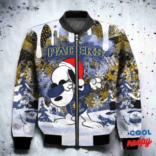 Indiana Pacers Snoopy Dabbing The Peanuts Christmas Bomber Jacket 2
