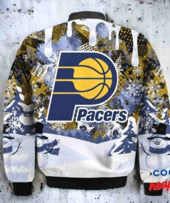 Indiana Pacers Snoopy Dabbing The Peanuts Christmas Bomber Jacket 3