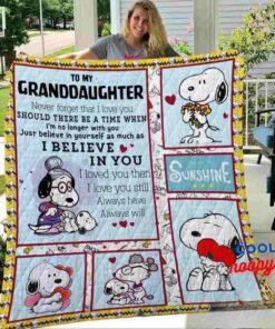 Just Believe In Yourself Snoopy Quilt Blanket 1