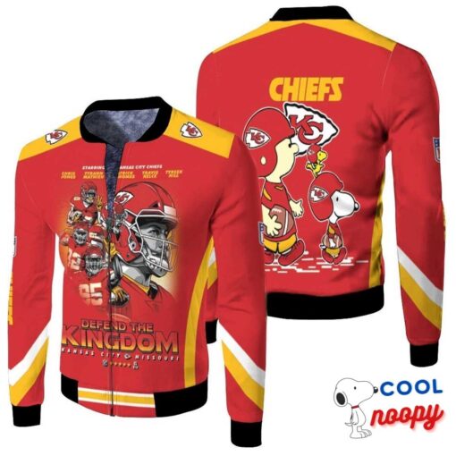 Kansas City Chiefs Snoopy Fleece Bomber Jacket 2