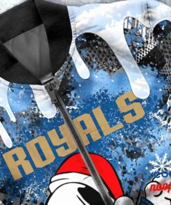 Kansas City Royals Snoopy Dabbing The Peanuts Christmas Bomber Jacket 5