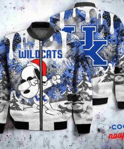 Kentucky Wildcats Snoopy Dabbing The Peanuts Christmas Bomber Jacket 1