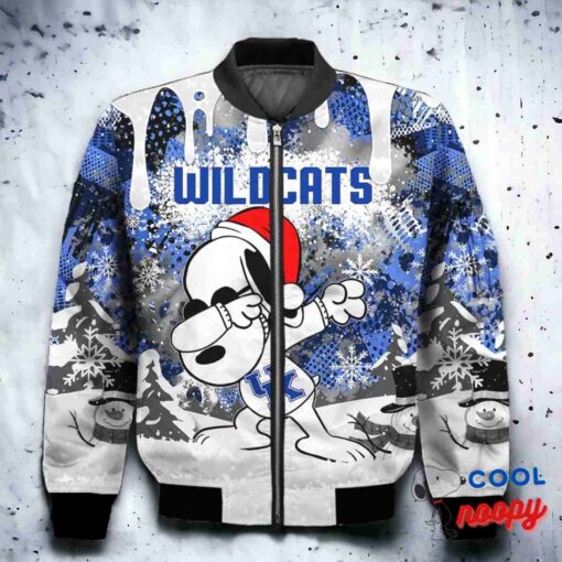 Kentucky Wildcats Snoopy Dabbing The Peanuts Christmas Bomber Jacket 2