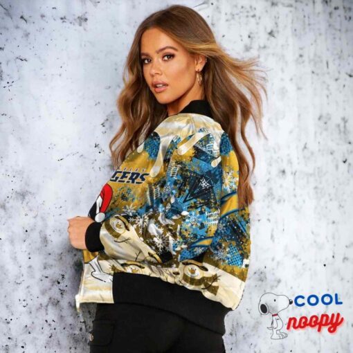Los Angeles Chargers Snoopy Dabbing The Peanuts Christmas Bomber Jacket 4