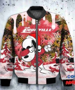 Louisville Cardinals Snoopy Dabbing The Peanuts Christmas Bomber Jacket 2