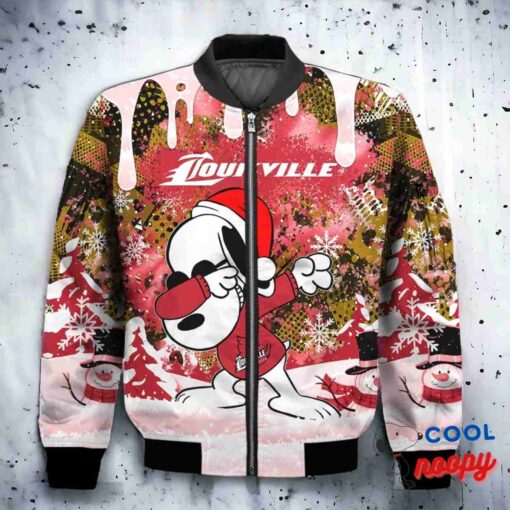 Louisville Cardinals Snoopy Dabbing The Peanuts Christmas Bomber Jacket 2