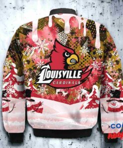 Louisville Cardinals Snoopy Dabbing The Peanuts Christmas Bomber Jacket 3