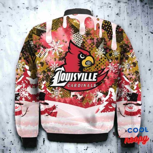 Louisville Cardinals Snoopy Dabbing The Peanuts Christmas Bomber Jacket 3