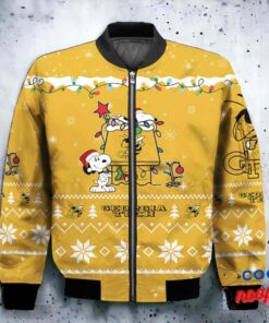 Merry Christmas Georgia Tech Yellow Jackets Snoopy 3D Bomber 2