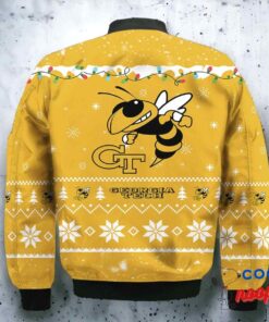 Merry Christmas Georgia Tech Yellow Jackets Snoopy 3D Bomber 3