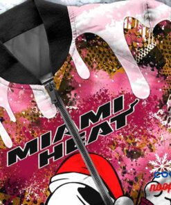 Miami Heat Snoopy Dabbing The Peanuts Christmas Bomber Jacket 5
