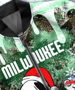 Milwaukee Bucks Snoopy Dabbing The Peanuts Christmas Bomber Jacket 5