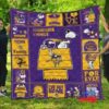 Minnesota Vikings Snoopy Quilt Blanket 2