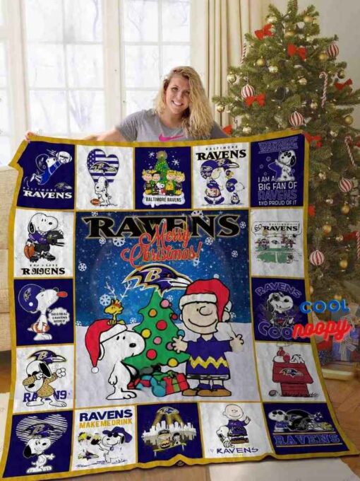 NFL Baltimore Ravens Snoopy Quilt Blanket 1