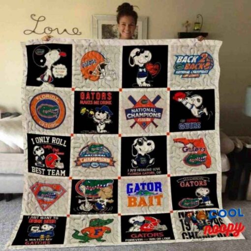 NFL Florida Gators Snoopy Quilt Blanket 1