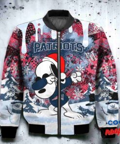 New England Patriots Snoopy Dabbing The Peanuts Christmas Bomber Jacket 2