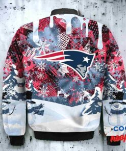 New England Patriots Snoopy Dabbing The Peanuts Christmas Bomber Jacket 3