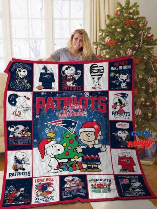 New England Patriots Snoopy Quilt Blanket 1