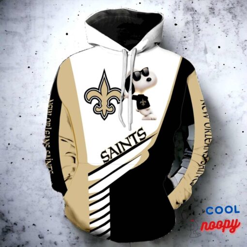 New Orleans Saints Snoopy All Over Hoodie 2