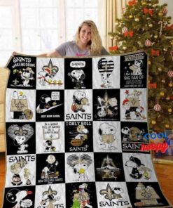 New Orleans Saints Snoopy Quilt Blanket 1