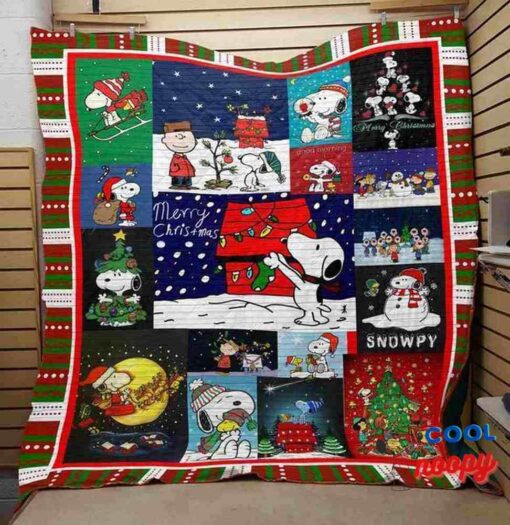 NewChristmas Snoopy Quilt Blanket 1