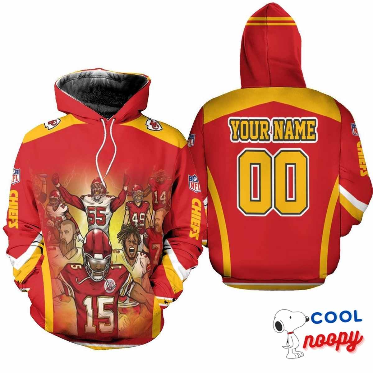 NewPersonalized Hoodie Snoopy Kansas City Chiefs Super Bowl