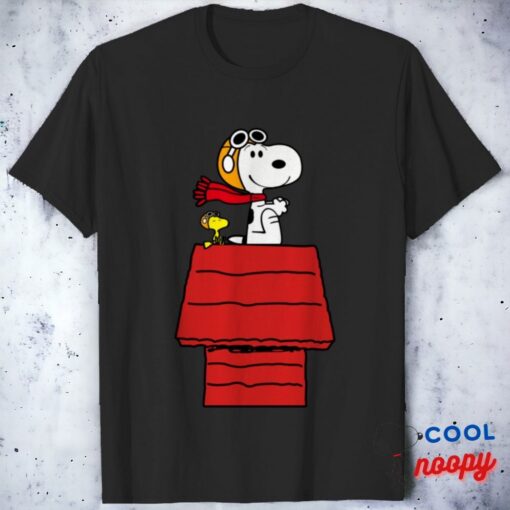 NewSnoopy Pilot Airplane T Shirt 1