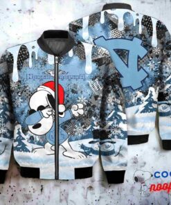 North Carolina Tar Heels Snoopy Dabbing The Peanuts Christmas Bomber Jacket 1