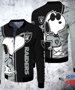Oakland Raiders Snoopy Kiss Bomber Jacket 2