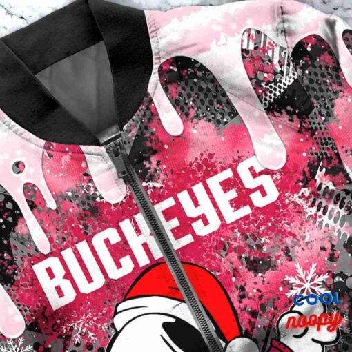 Ohio State Buckeyes Snoopy Dabbing The Peanuts Christmas Bomber Jacket 5
