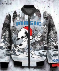 Orlando Magic Snoopy Dabbing The Peanuts Christmas Bomber Jacket 2