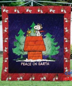 Peace On Earth Snoopy Quilt 1